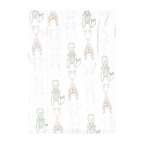 Hudson Baby Cotton Flannel Burp Cloths, Modern Safari Friends 7-Pack