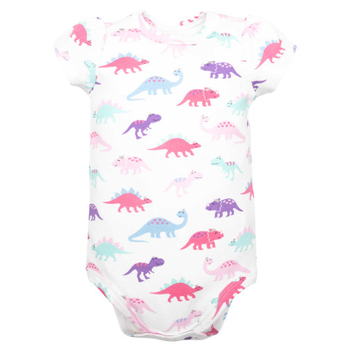 Hudson Baby Cotton Layette Set, Pink Sparklesaurus