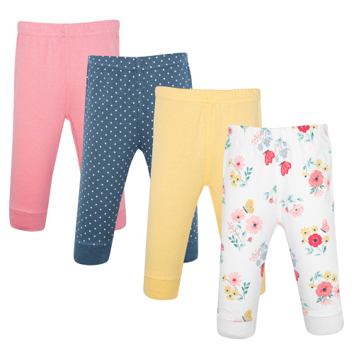 Hudson Baby Cotton Pants and Leggings, Butterfly Floral