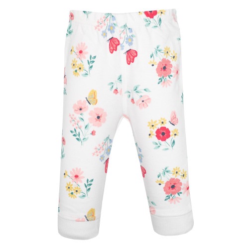 Hudson Baby Cotton Pants and Leggings, Butterfly Floral