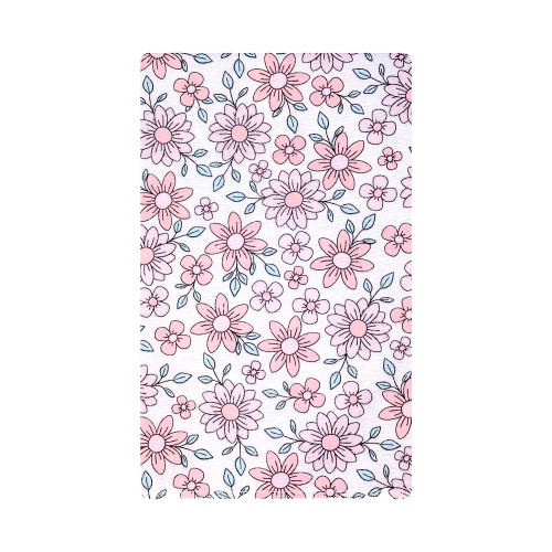 Hudson Baby Cotton Flannel Burp Cloths, Pink Mint Floral