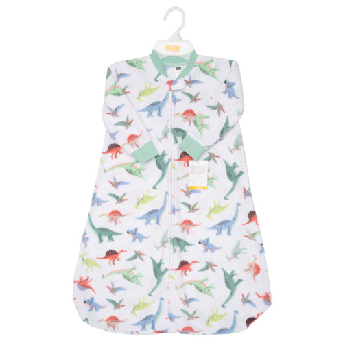 Hudson Baby Long-Sleeve Fleece Sleeping Bag, Cheerful Dino Friends