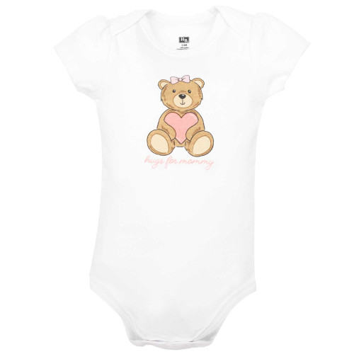 Hudson Baby Cotton Layette Set, Pink Snuggle Bear