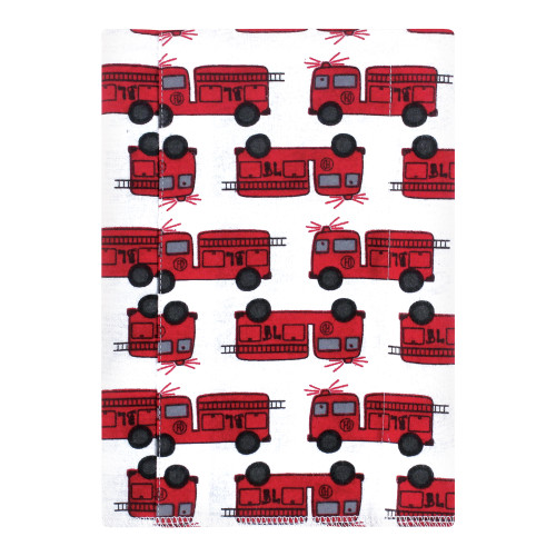 Hudson Baby Cotton Flannel Burp Cloths, Fire Truck 7-Pack