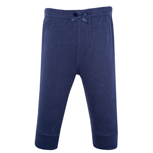 Hudson Baby Cotton Pants and Leggings, Burgundy Pink Navy