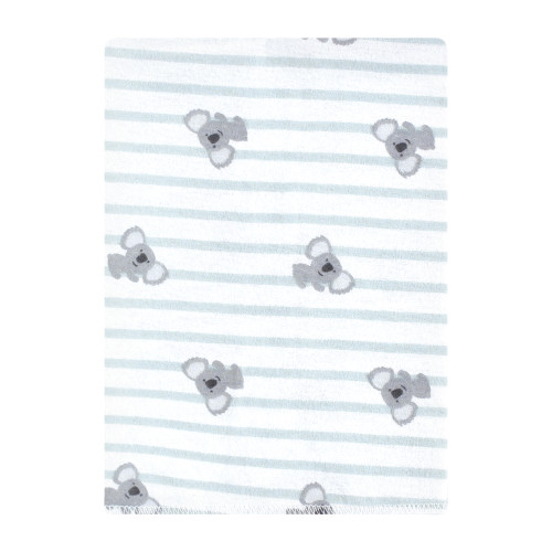 Hudson Baby Cotton Flannel Burp Cloths Bundle, Koala Stripe 12-Pack