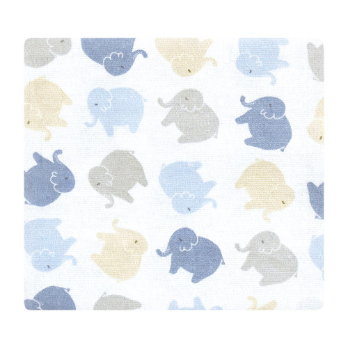 Hudson Baby Cotton Flannel Receiving Blankets Bundle, Multi Color Boy Elephant