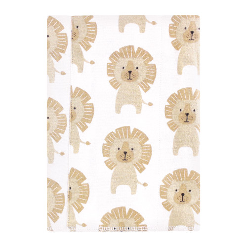 Hudson Baby Cotton Flannel Burp Cloths, Modern Lion