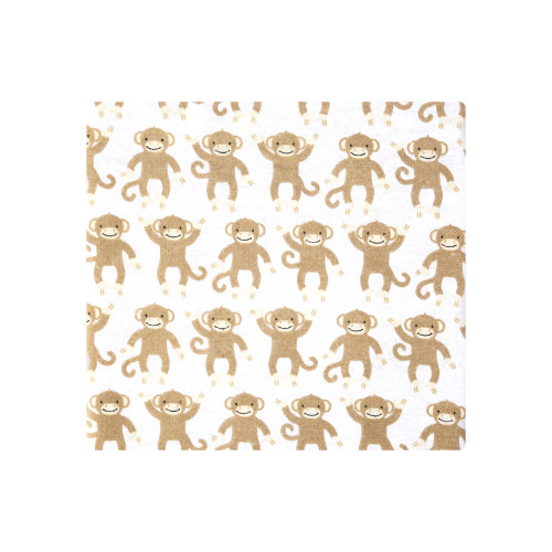Hudson Baby Cotton Flannel Receiving Blankets Bundle, Monkey