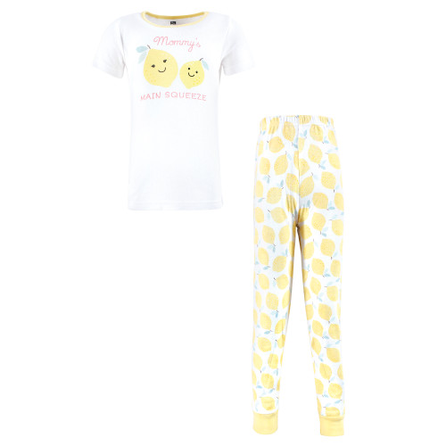 Hudson Baby Cotton Pajama Set, Mint Lemon