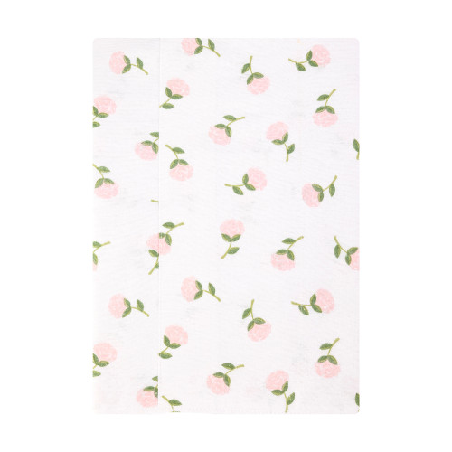 Hudson Baby Cotton Flannel Burp Cloths, Pink Peony 1