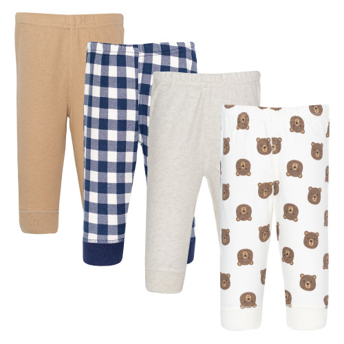 Hudson Baby Cotton Pants and Leggings, Happy Camper Bear
