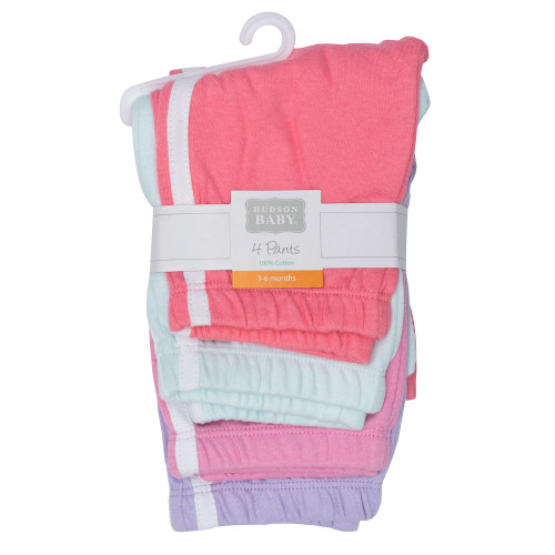 Hudson Baby Cotton Pants and Leggings, Conch Shell Begonia Pink