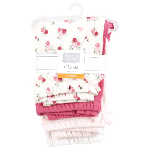 Hudson Baby Cotton Pants and Leggings, Antique Rose