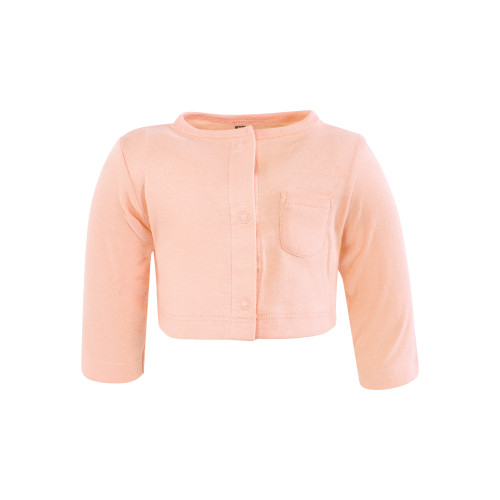 Hudson Baby Cotton Dress and Cardigan Set, Sweet Peach