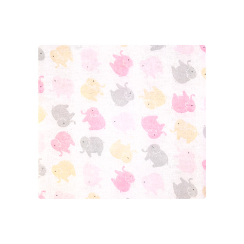 Hudson Baby Cotton Flannel Receiving Blankets Bundle, Multi Color Girl Elephant