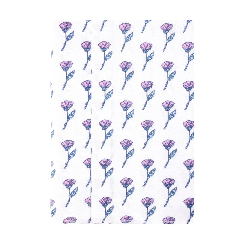 Hudson Baby Cotton Flannel Burp Cloths, Begonia Pink Floral 1