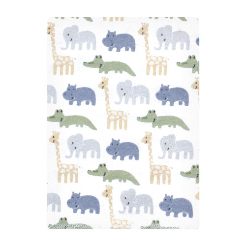 Hudson Baby Cotton Flannel Burp Cloths Bundle, Wild Leaf Safari 12-Pack