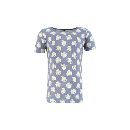 Hudson Baby Cotton Pajama Set, Blue Daisy