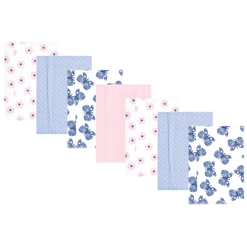 Hudson Baby Cotton Flannel Burp Cloths, Beautiful Butterfly 1