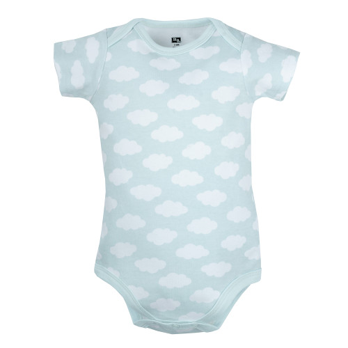 Hudson Baby Cotton Bodysuits 3-Pack, Hello World Cloud