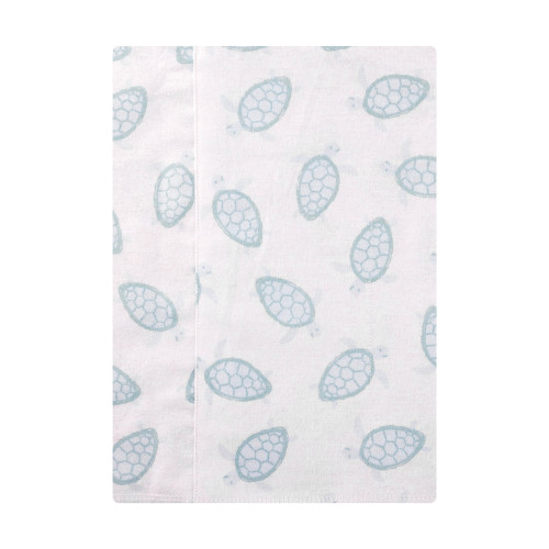 Hudson Baby Cotton Flannel Burp Cloths, Little Sea Turtle 4-Pack