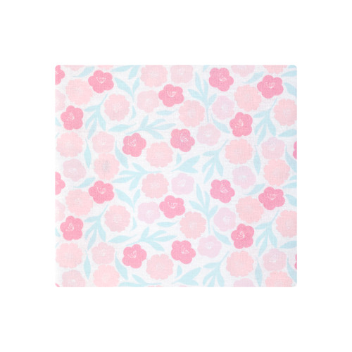 Hudson Baby Cotton Flannel Receiving Blankets Bundle, Pink Daisies