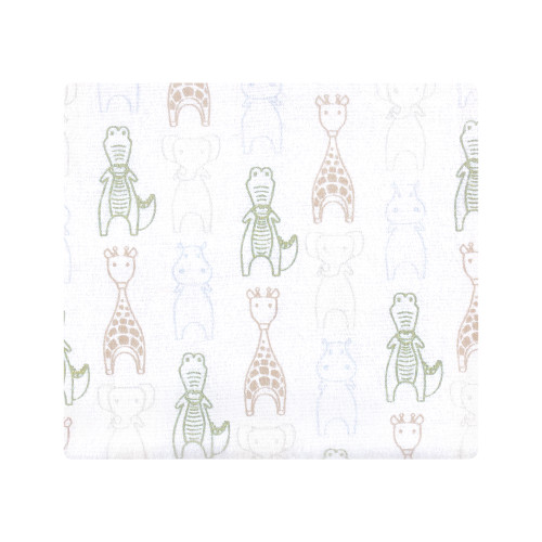 Hudson Baby Cotton Flannel Receiving Blankets Bundle, Modern Safari Friends 7-Pack