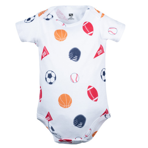 Hudson Baby Cotton Bodysuits 3-Pack, Sports