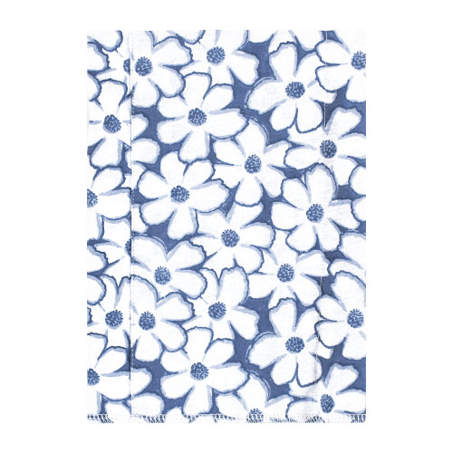 Hudson Baby Cotton Flannel Burp Cloths, Blue Cosmos