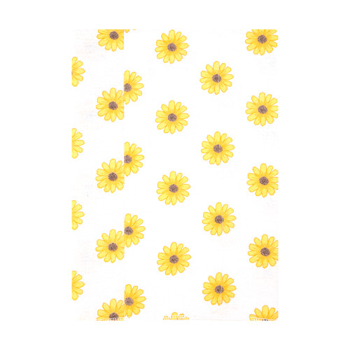 Hudson Baby Cotton Flannel Burp Cloths, Yellow Daisy 2