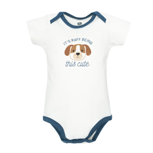Hudson Baby Cotton Bodysuits 5-Pack, Ruff Being Cute Dog