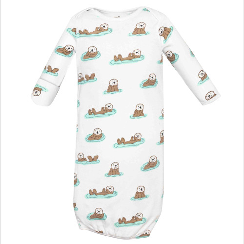 Touched By Nature Organic Cotton Gowns, Otters