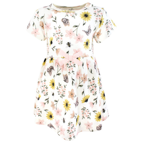 Touched By Nature Organic Cotton Dress and Cardigan, Soft Wildflower