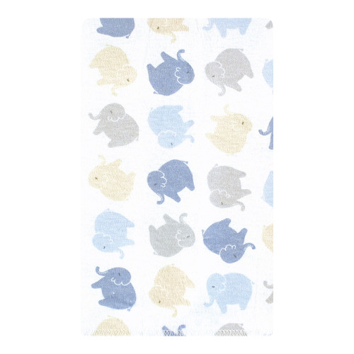 Hudson Baby Cotton Flannel Burp Cloths, Multi Color Boy Elephant 2