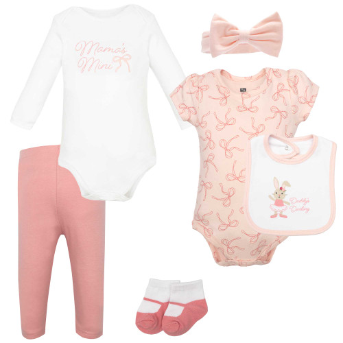 Hudson Baby Cotton Layette Set, Ballet Bows Bunny