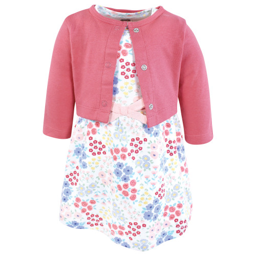 Touched By Nature Organic Cotton Dress and Cardigan, Flower Market