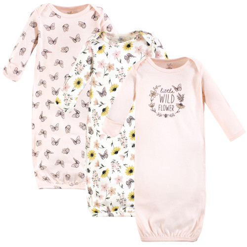 Touched By Nature Organic Cotton Gowns, Soft Wildflower