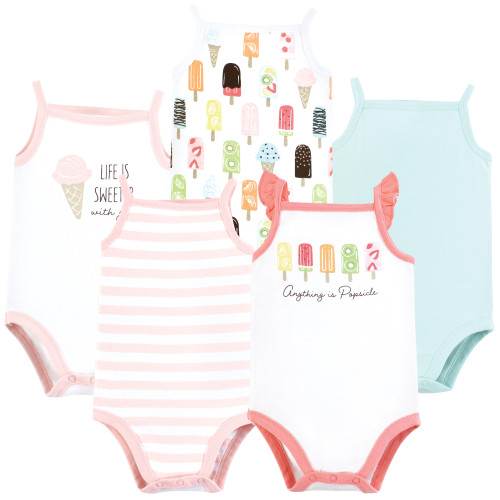 Touched By Nature Organic Cotton Bodysuits, Popsicle 1