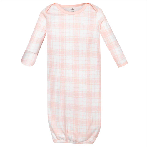 Touched By Nature Organic Cotton Gowns, Pink Camping Animals