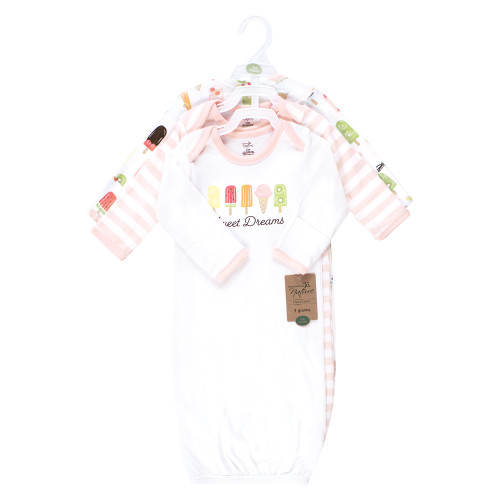 Touched By Nature Organic Cotton Gowns, Popsicle