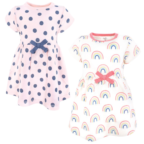 Touched By Nature Organic Cotton Short-Sleeve and Long-Sleeve Dresses, Rainbows And Sunshine