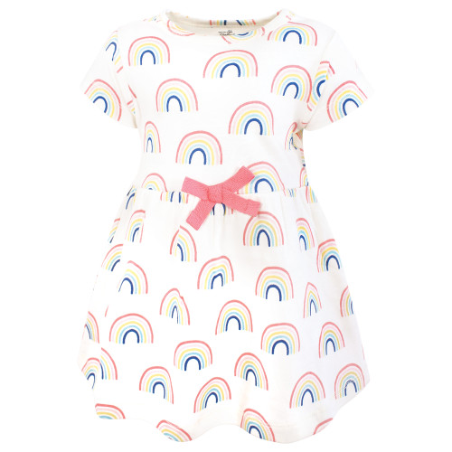 Touched By Nature Organic Cotton Dress and Cardigan, Rainbows And Sunshine