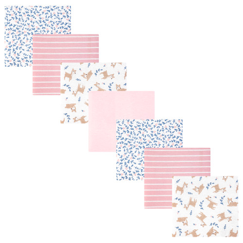 Hudson Baby Cotton Flannel Receiving Blankets Bundle, Loves Me Deerly