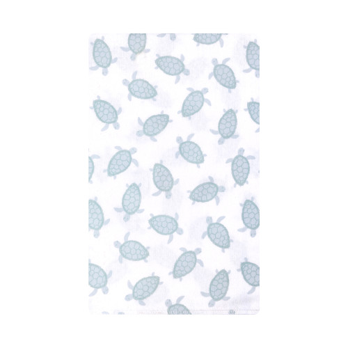 Hudson Baby Cotton Flannel Burp Cloths, Little Sea Turtle 10-Pack