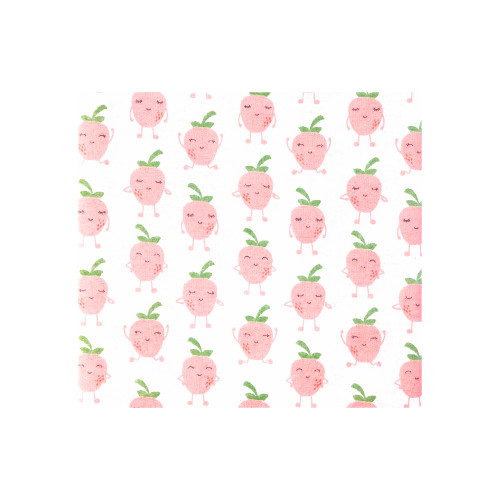 Hudson Baby Cotton Flannel Receiving Blankets Bundle, Happy Strawberries
