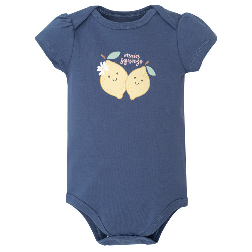 Hudson Baby Cotton Bodysuits 5-Pack, Main Squeeze Lemon