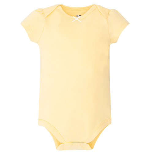 Hudson Baby Cotton Bodysuits 5-Pack, Main Squeeze Lemon