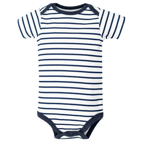 Hudson Baby Cotton Bodysuits 5-Pack, Nautical Anchor