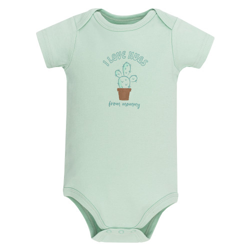 Hudson Baby Cotton Bodysuits 5-Pack, Desert Cactus